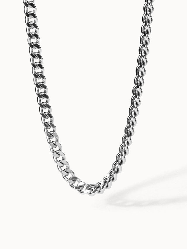 PURELEI Spirit Kette breite silberne Edelstahl-Panzerkette minimalistisch, clean & elegant inszeniert