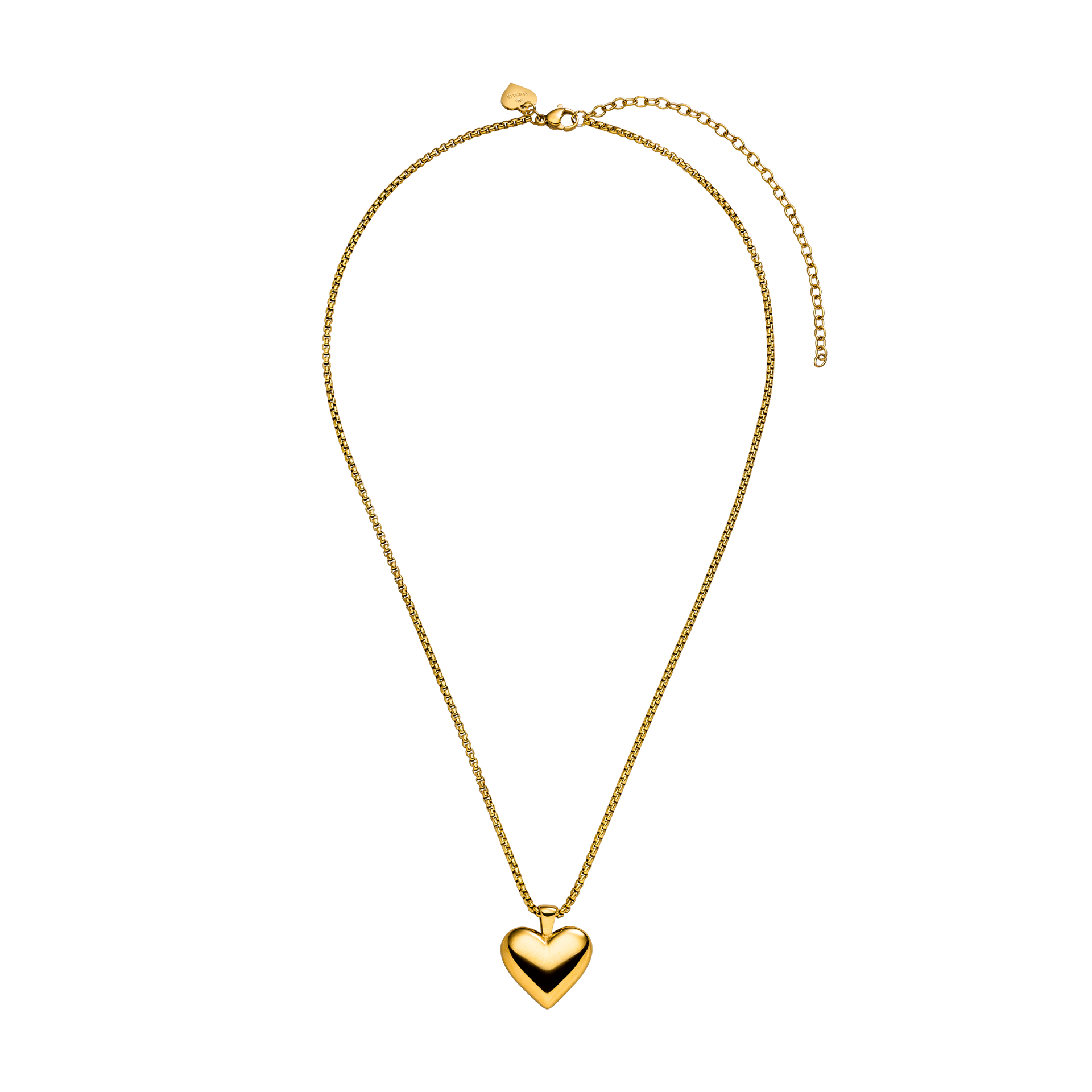 Goldene Kette mit herzförmigem Anhänger, elegant und feminin – PURELEI.