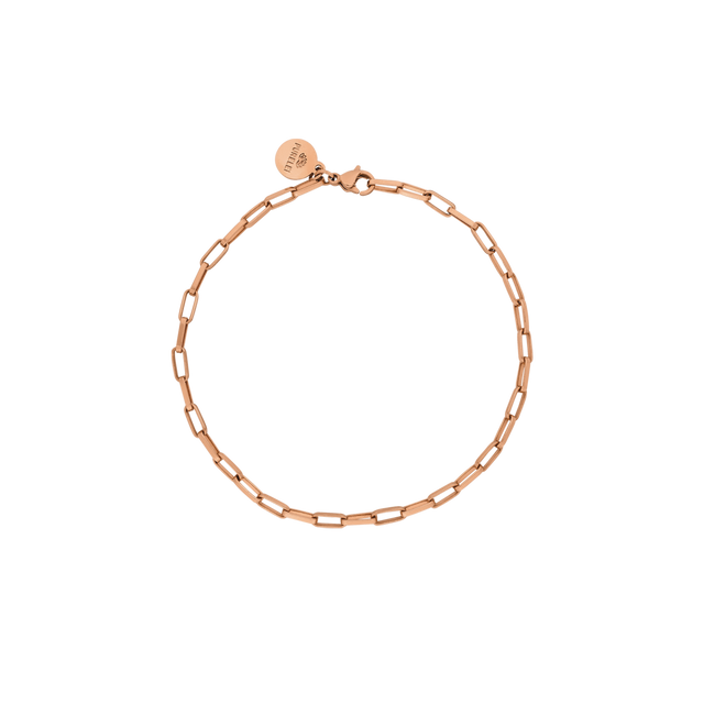 Waina Armband in 18K Roségold, feine Gliederkette, zart und elegant, PURELEI-Design für feminine Leichtigkeit.