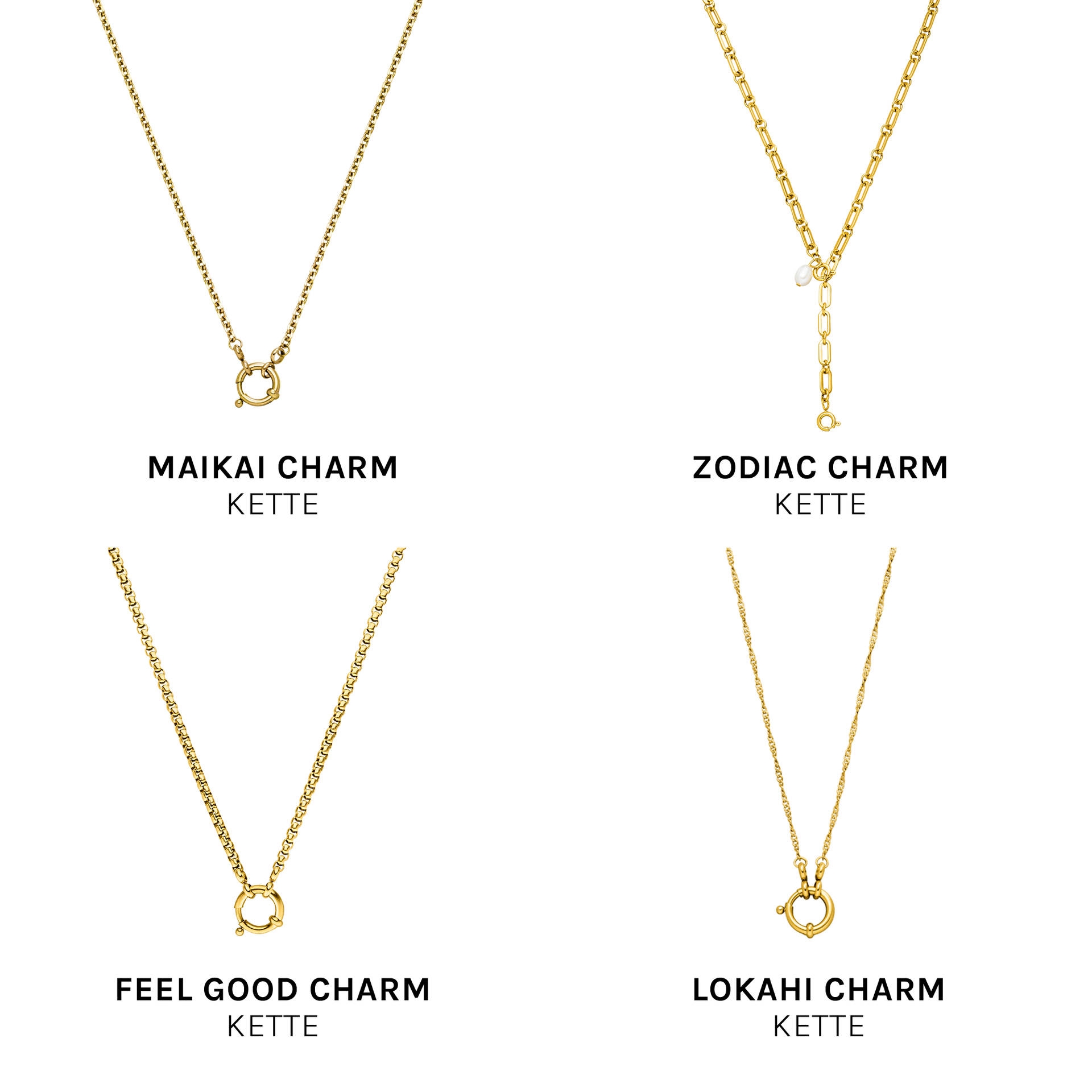 Löwe Zodiac Charm aus 18K vergoldetem Edelstahl an filigraner Kette, elegant und feminin, PURELEI Signature Schmuckstück