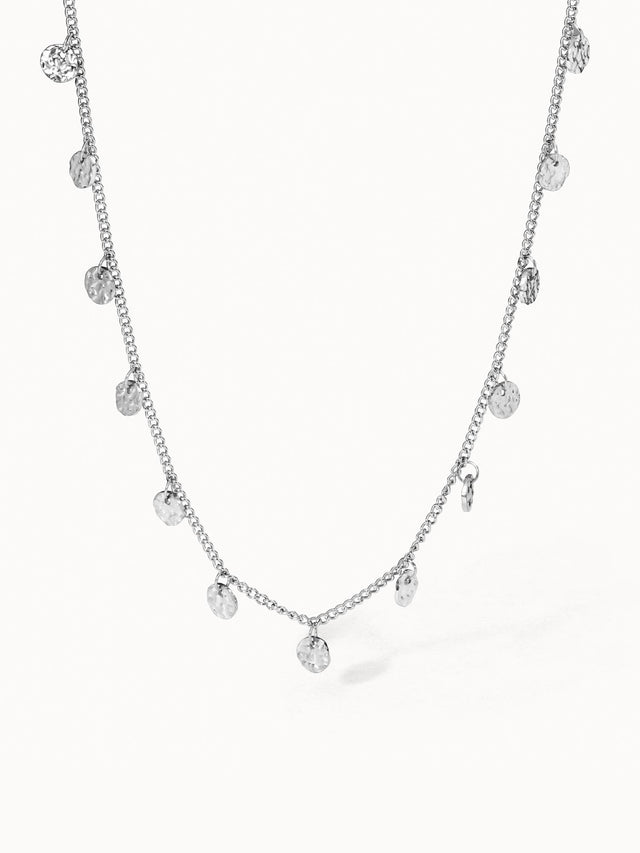 PURELEI Malihini Kette aus nickelfreiem Silber mit geprägten Coins, zart und elegant für Layering-Styles.