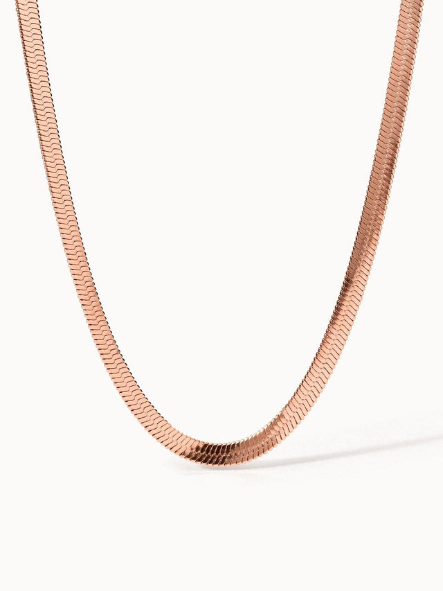 I'lalo Choker in Roségold, feine Schlangenstruktur, elegant minimalistisch, PURELEI Schmuckstück mit Insel-Spirit