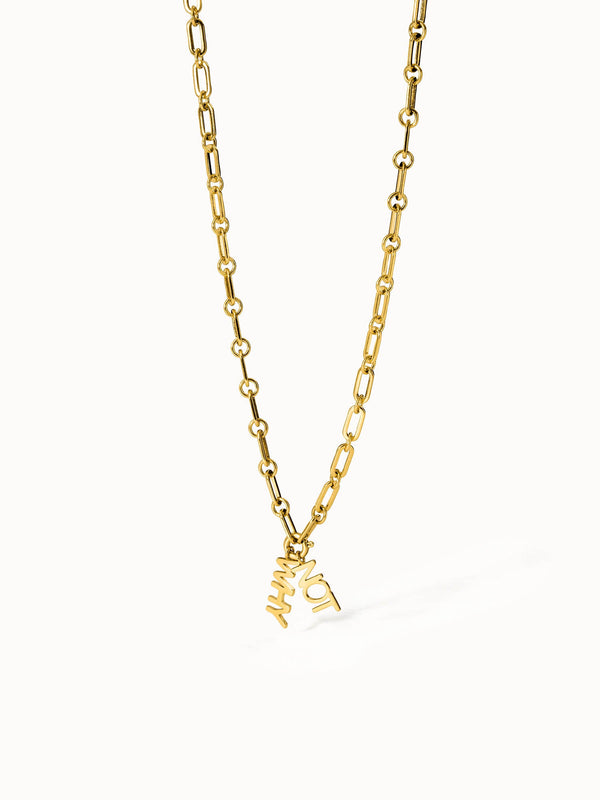 Goldene Kette mit verspieltem Anhänger, inspiriert von PURELEI, elegant und modern.