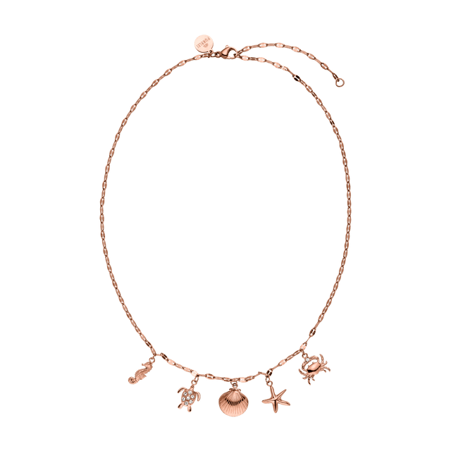 Roségoldene Kette mit maritimen Anhängern von PURELEI, elegant und verspielt.
