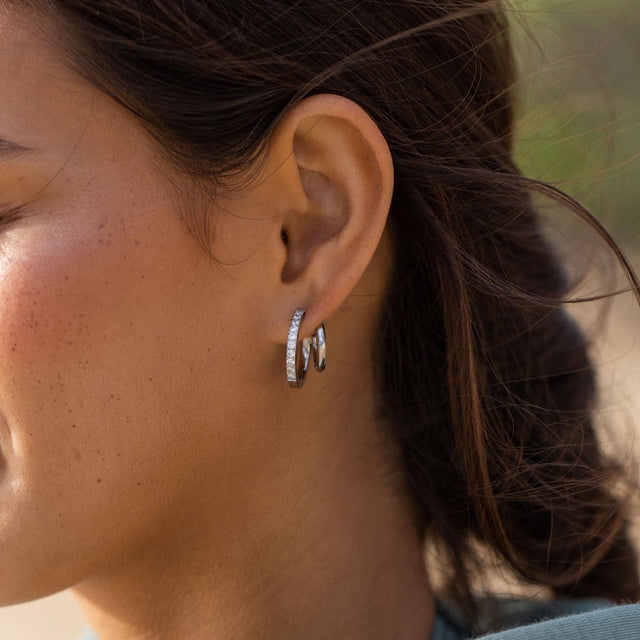 Double Glitter Earring - INT PURELEI