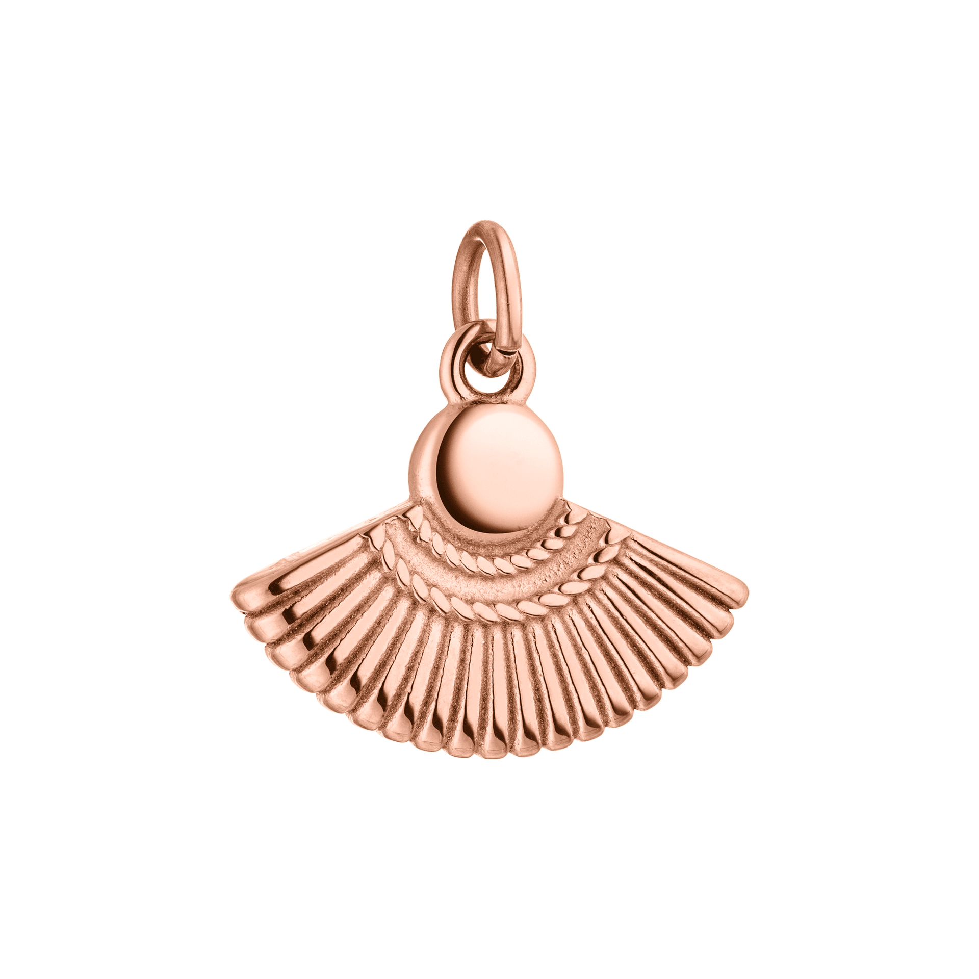 Roségoldener Muschel-Anhänger von PURELEI mit feiner Struktur und elegantem Design.