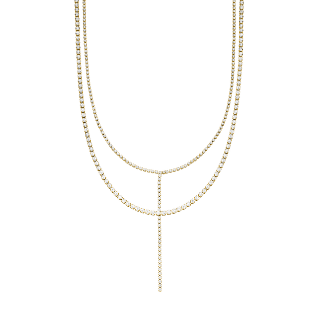 Goldene Kette mit funkelnden Details, elegant und feminin, von PURELEI.