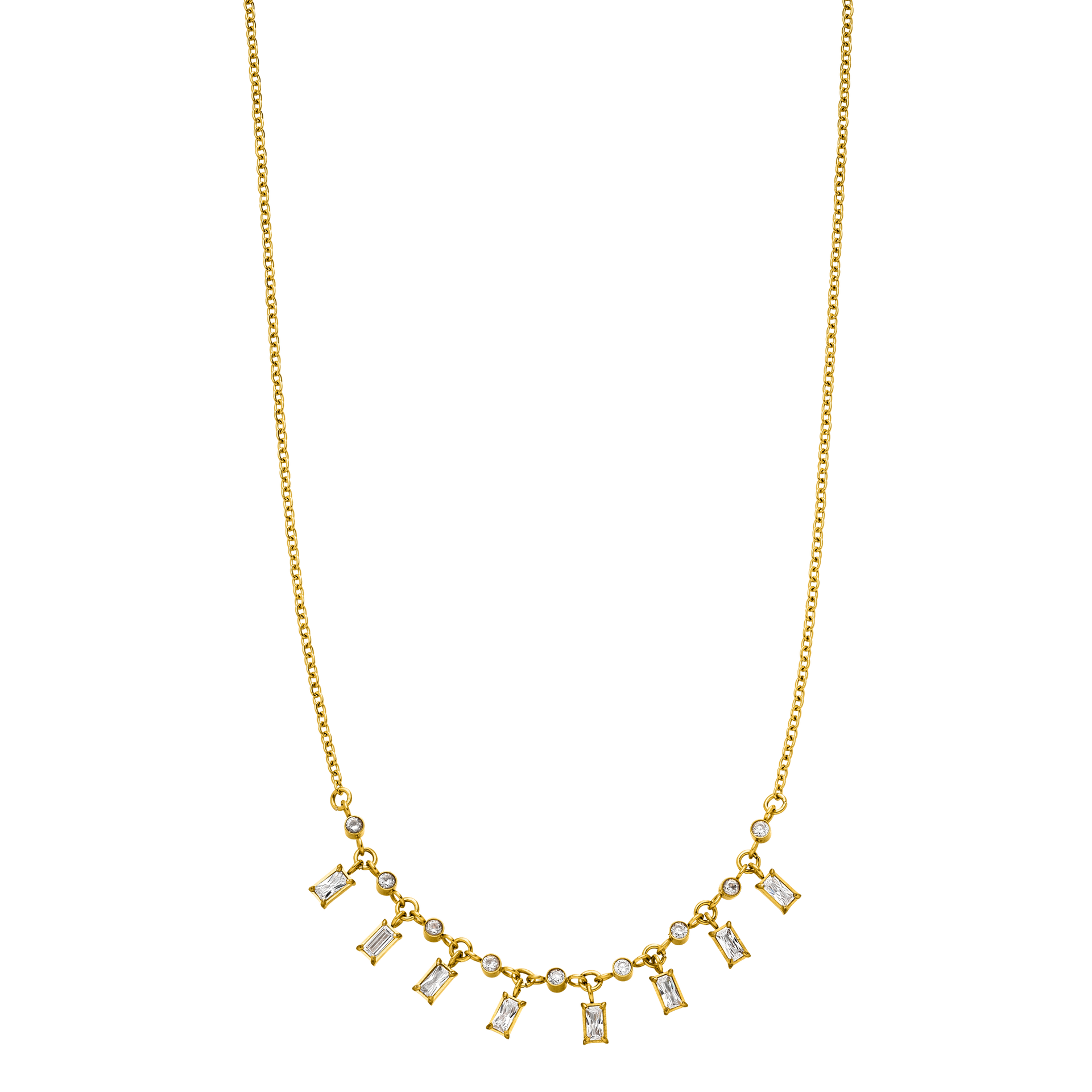 PURELEI Shine Bright Kette aus 18K vergoldetem Edelstahl mit Zirkonia, elegant und strahlend, inspiriert von Aloha-Spirit.