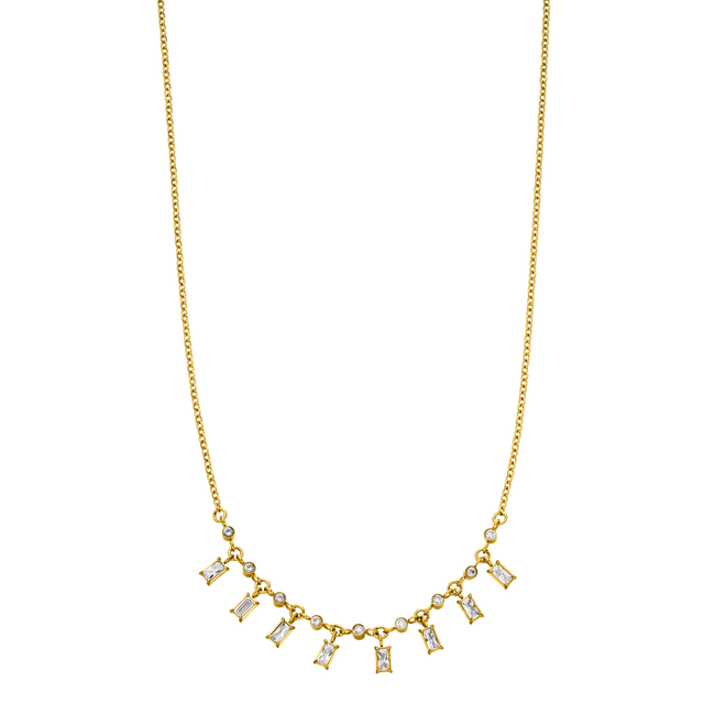 PURELEI Shine Bright Kette aus 18K vergoldetem Edelstahl mit Zirkonia, elegant und strahlend, inspiriert von Aloha-Spirit.