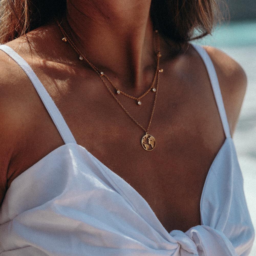 World Map Necklace - INT PURELEI
